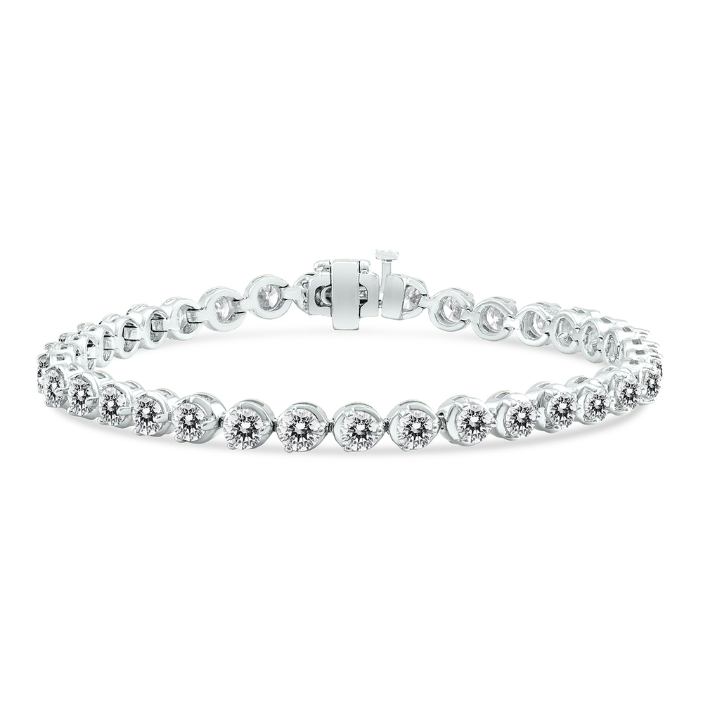 7 Carat TW Classic Diamond Tennis Bracelet in 14K White Gold